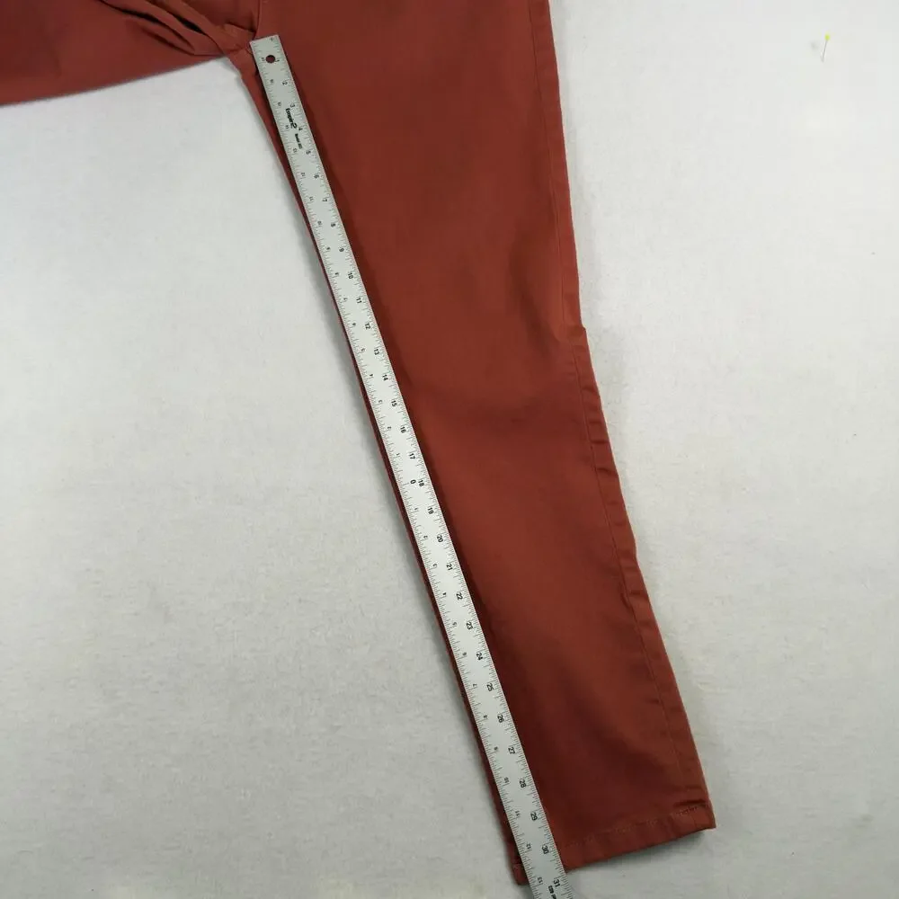 BROOKS BROTHERS Slim Fit Jeans Stretch Denim Brick Red Logo Pocket Fits 36x31